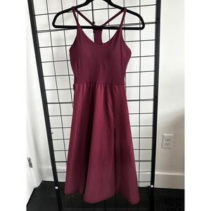 Halara Dress Wine Racerback Pockets XS